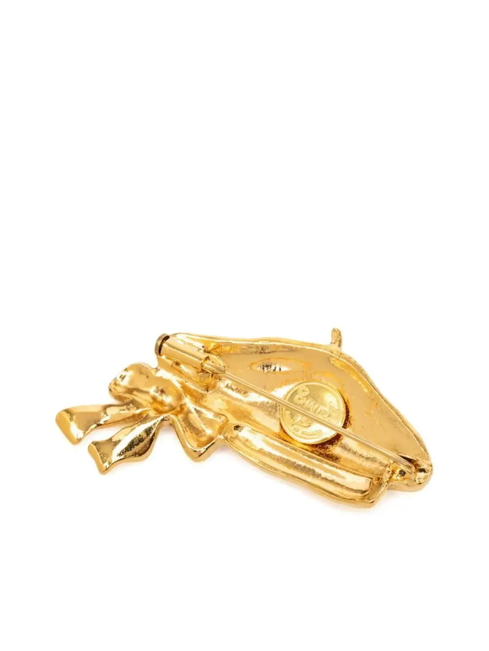 Chanel Beret Ribbon Brooch Metal #287745C68B